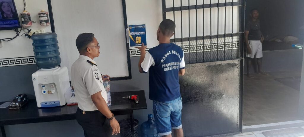 Fasilitas kotak saran di Rutan Kelas IIA Ambon. Foto Istimewa